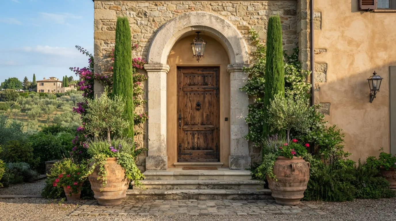 tuscan house Arched Entryway