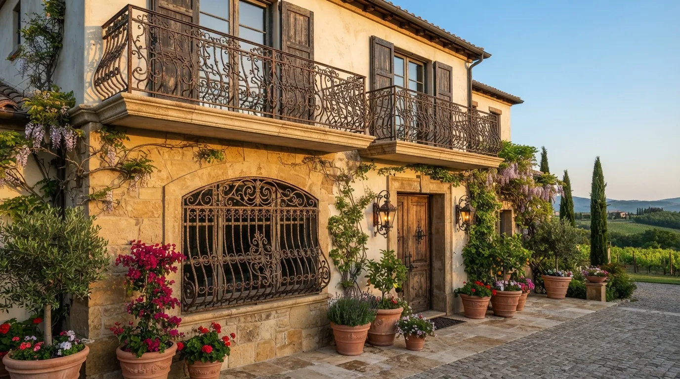 tuscan house Wrought Iron Details