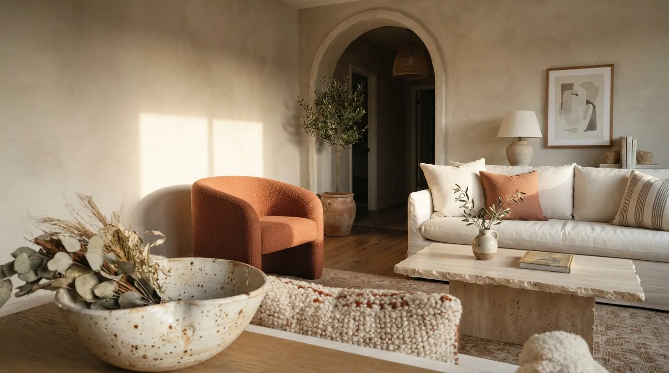 warm neutral color schemes for home Greige and Terracotta