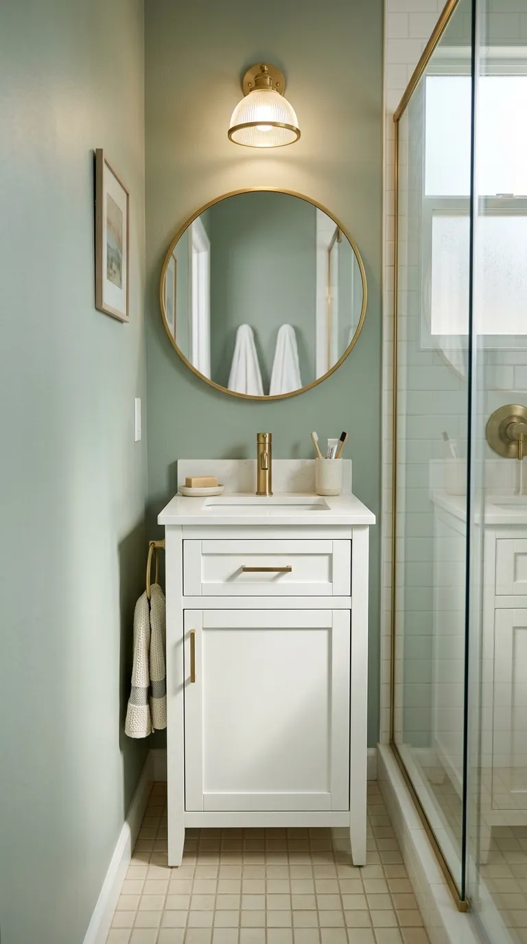 white bathroom vanity ideas Small White Vanity for a Compact Bathroom