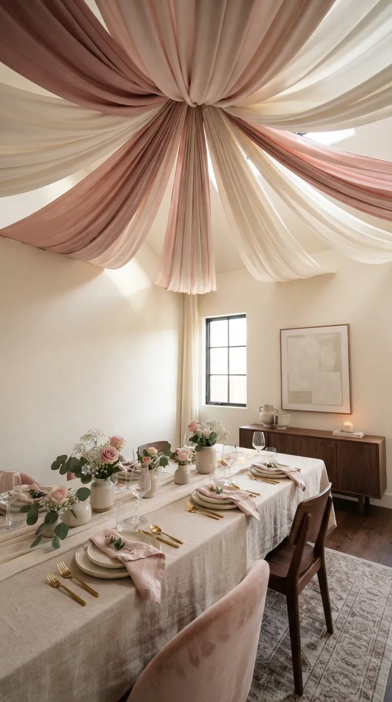 16th Birthday Pink Theme Pink Ceiling Drapes
