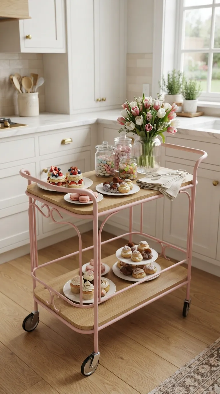 16th Birthday Pink Theme Pink Dessert Cart