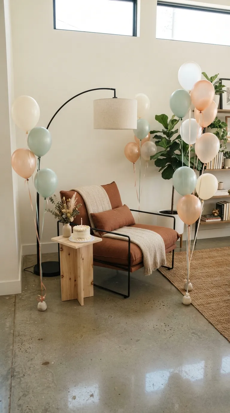 aesthetic birthday decoration ideas Floating Balloon Trio