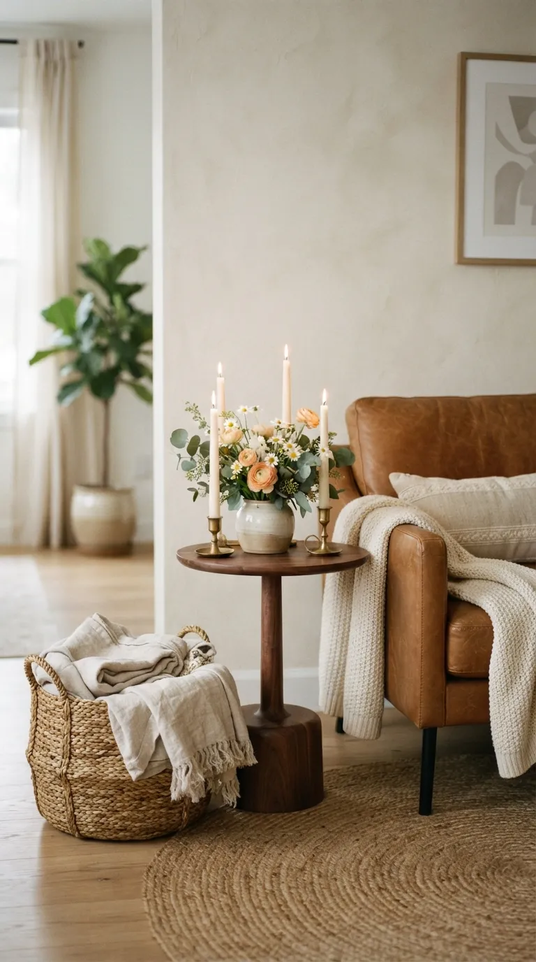 aesthetic birthday decoration ideas Floral Candle Corners