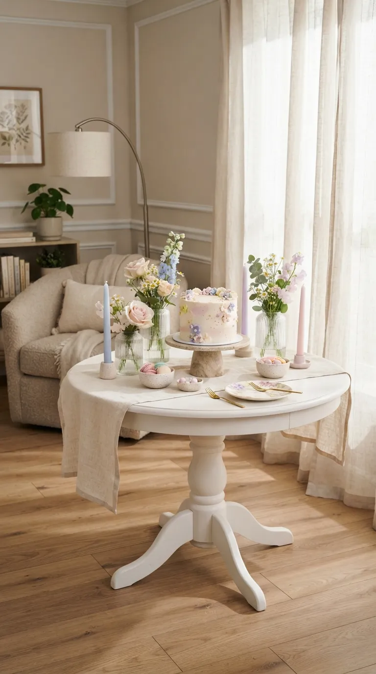 aesthetic birthday decoration ideas Pastel Tabletop Layers