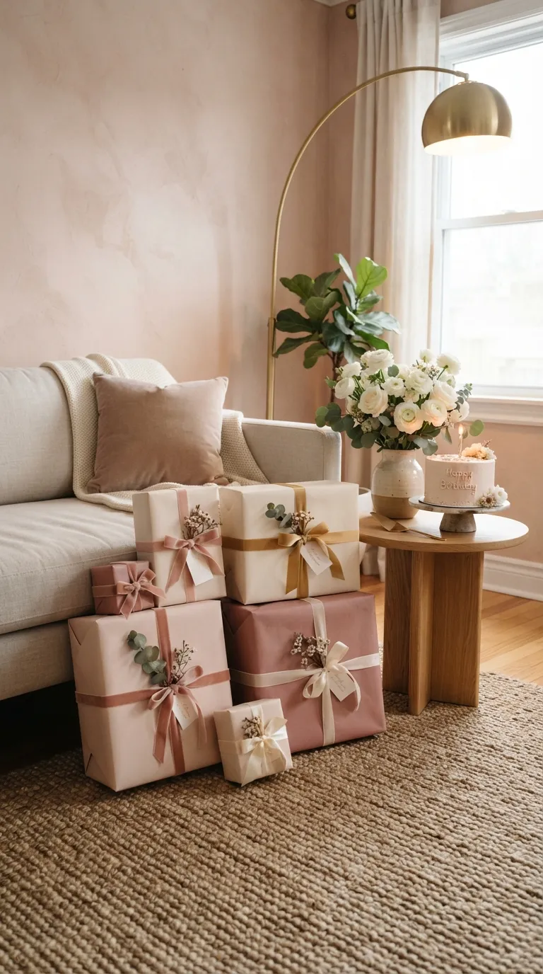 aesthetic birthday decoration ideas Soft Pink Gift Corner