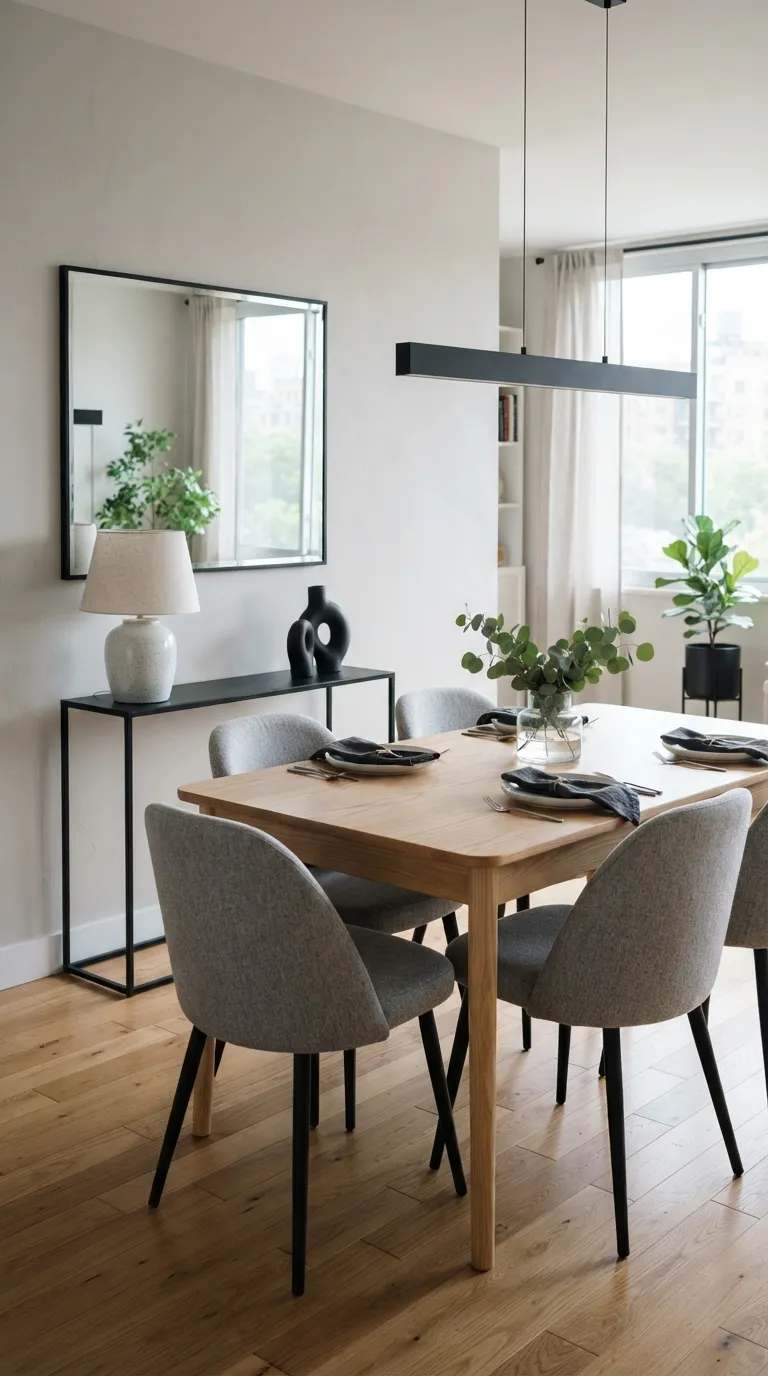 apartment dining room decor Black Accent Details