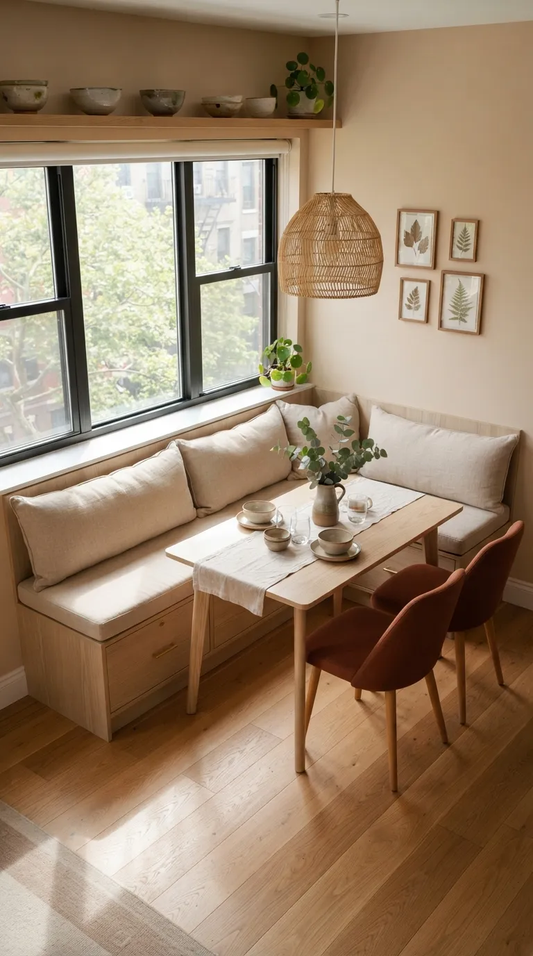 apartment dining room decor Built-In Banquette