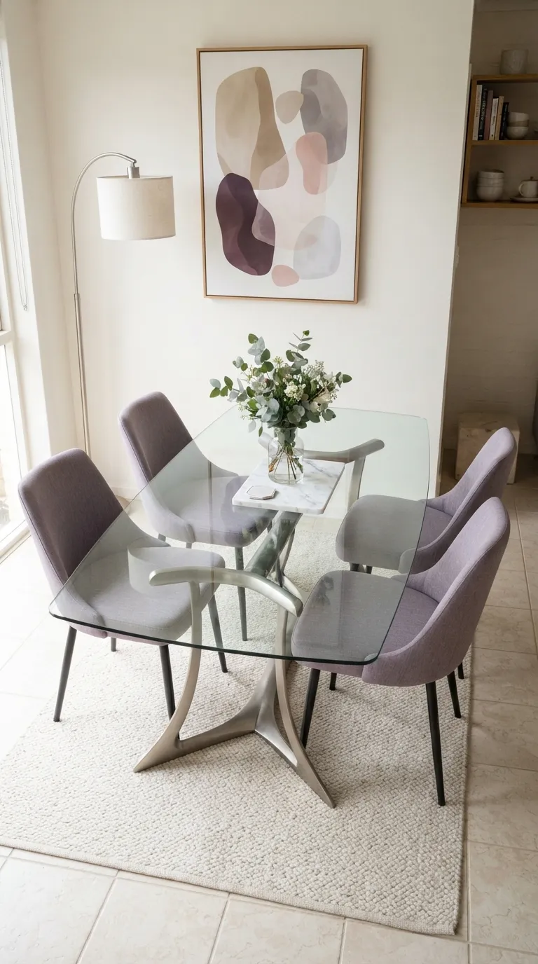 apartment dining room decor Glass Dining Table