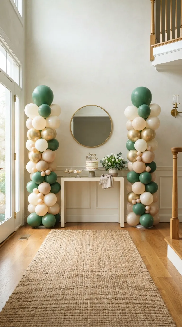 Background Birthday Party Balloon Columns