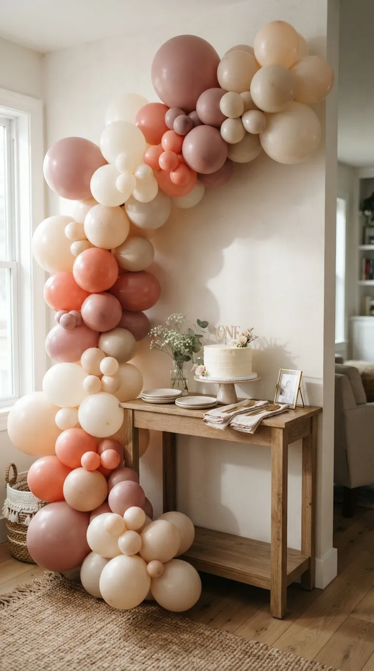 Background Birthday Party Soft Balloon Arch