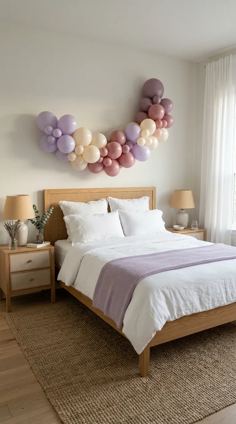 Balloon Simple Decorations Balloon Crescent Above a Bed