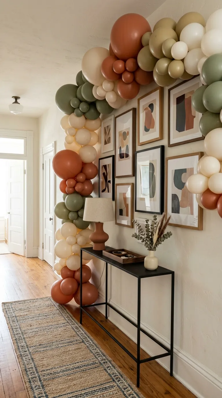Balloon Simple Decorations Balloons Framing a Gallery Wall