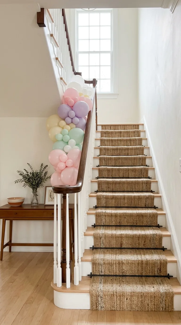 Balloon Simple Decorations Pastel Balloon Stairway