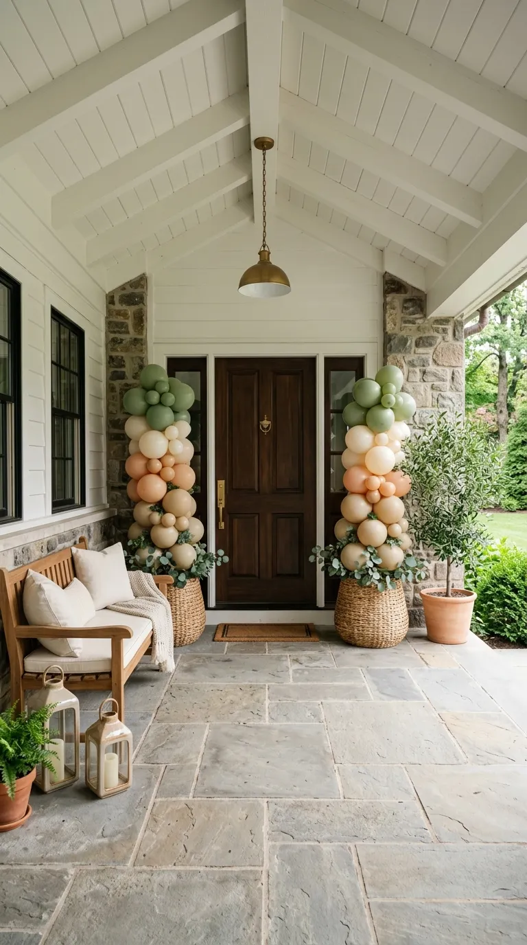 Balloon Simple Decorations Simple Balloon Columns by the Entry