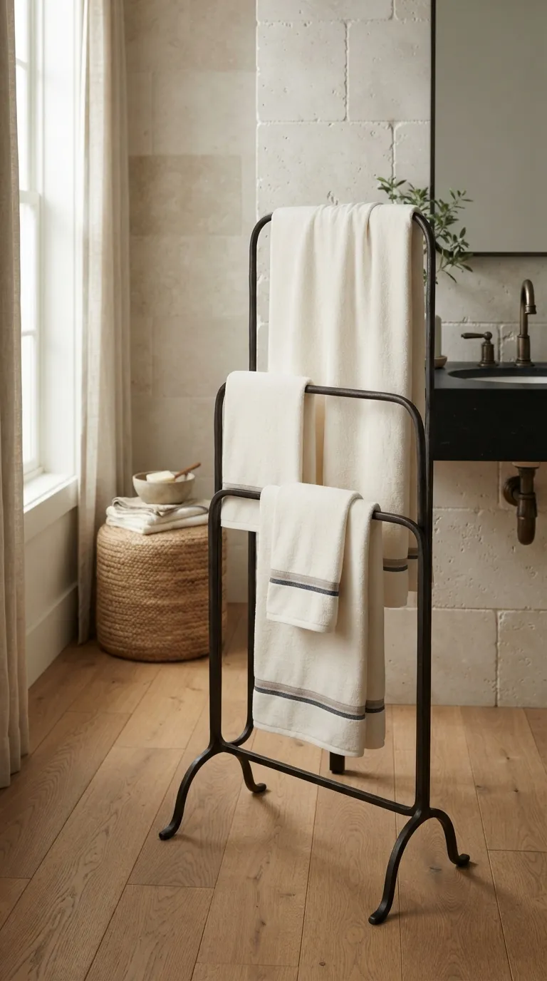 bathroom towel decorating ideas for a luxury look Add a Narrow Decorative Band to Plain Towels