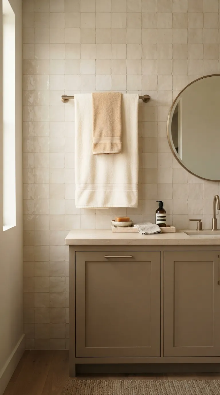 bathroom towel decorating ideas for a luxury look Coordinate Towels With Bathroom Hardware