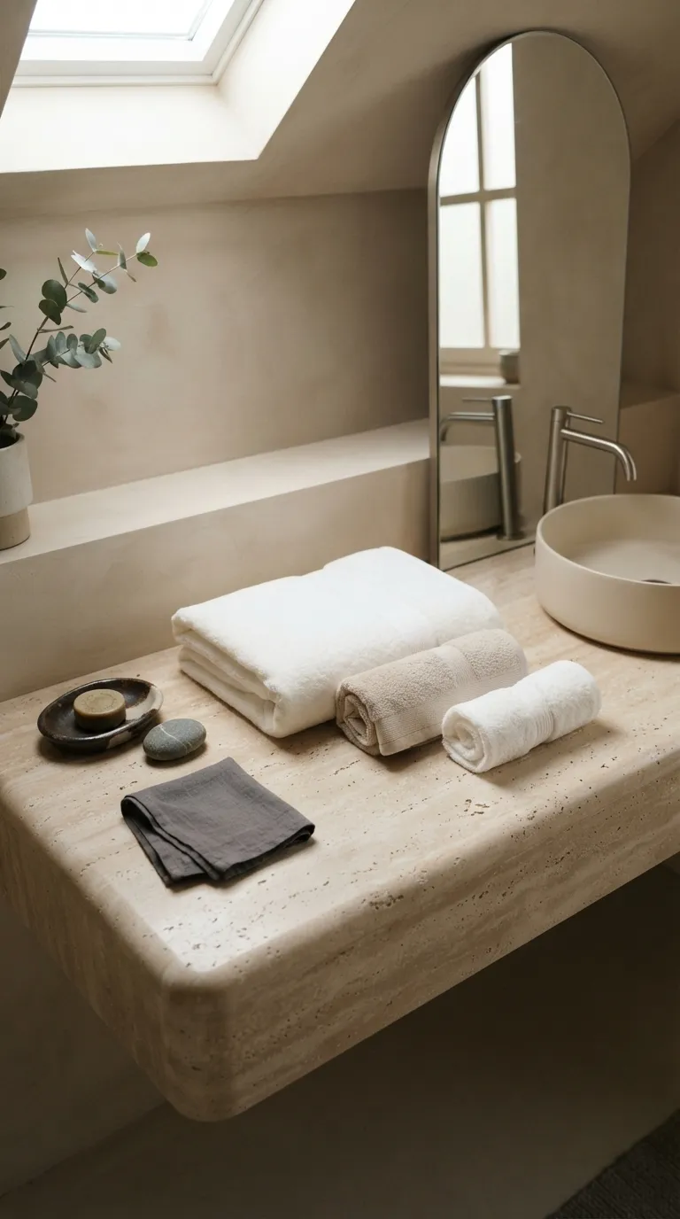 bathroom towel decorating ideas for a luxury look Fold Towels Into Simple Spa-Style Shapes