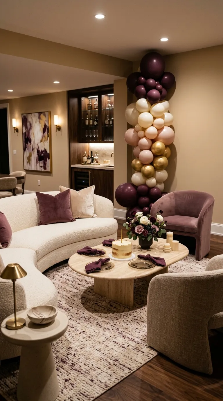 birthday decorations at home Chic Birthday Lounge