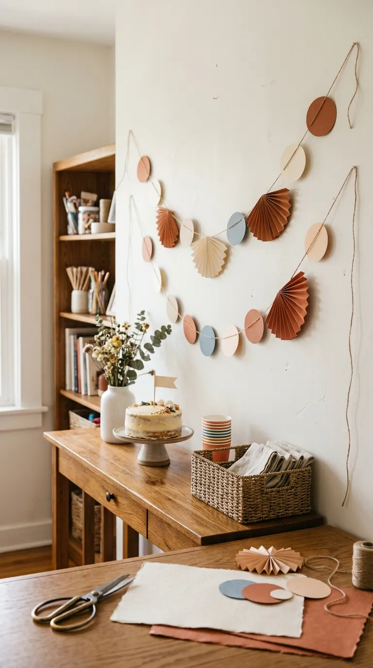 birthday decorations at home DIY Paper Garland