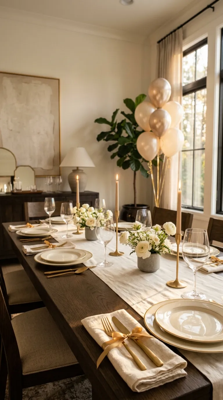 birthday decorations at home Elegant Gold Accents
