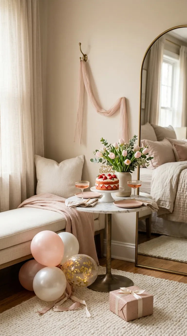 birthday decorations at home Romantic Pink Corner