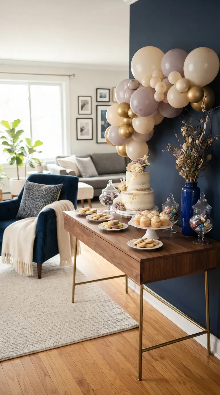Birthday Decorations Living Room Dessert Table Display