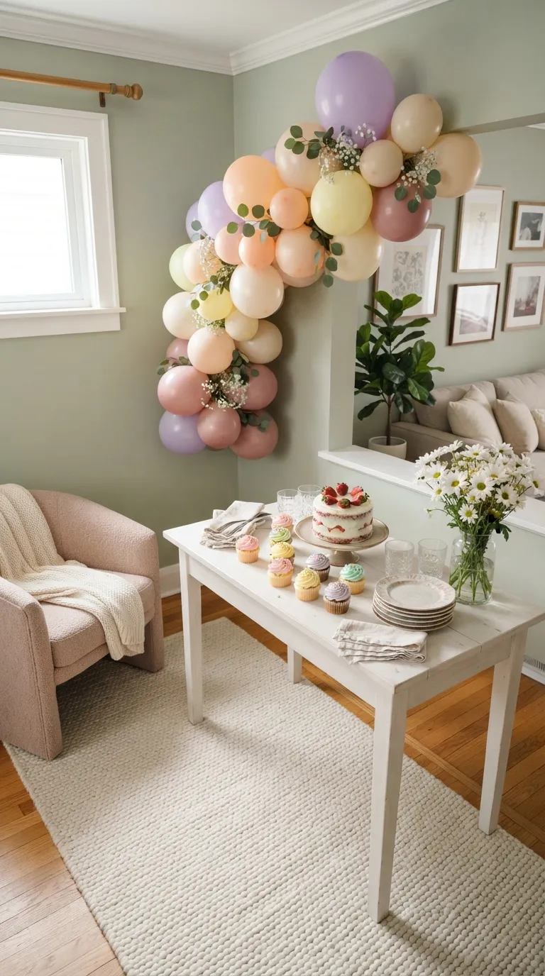Birthday Decorations Living Room Pastel Dessert Station