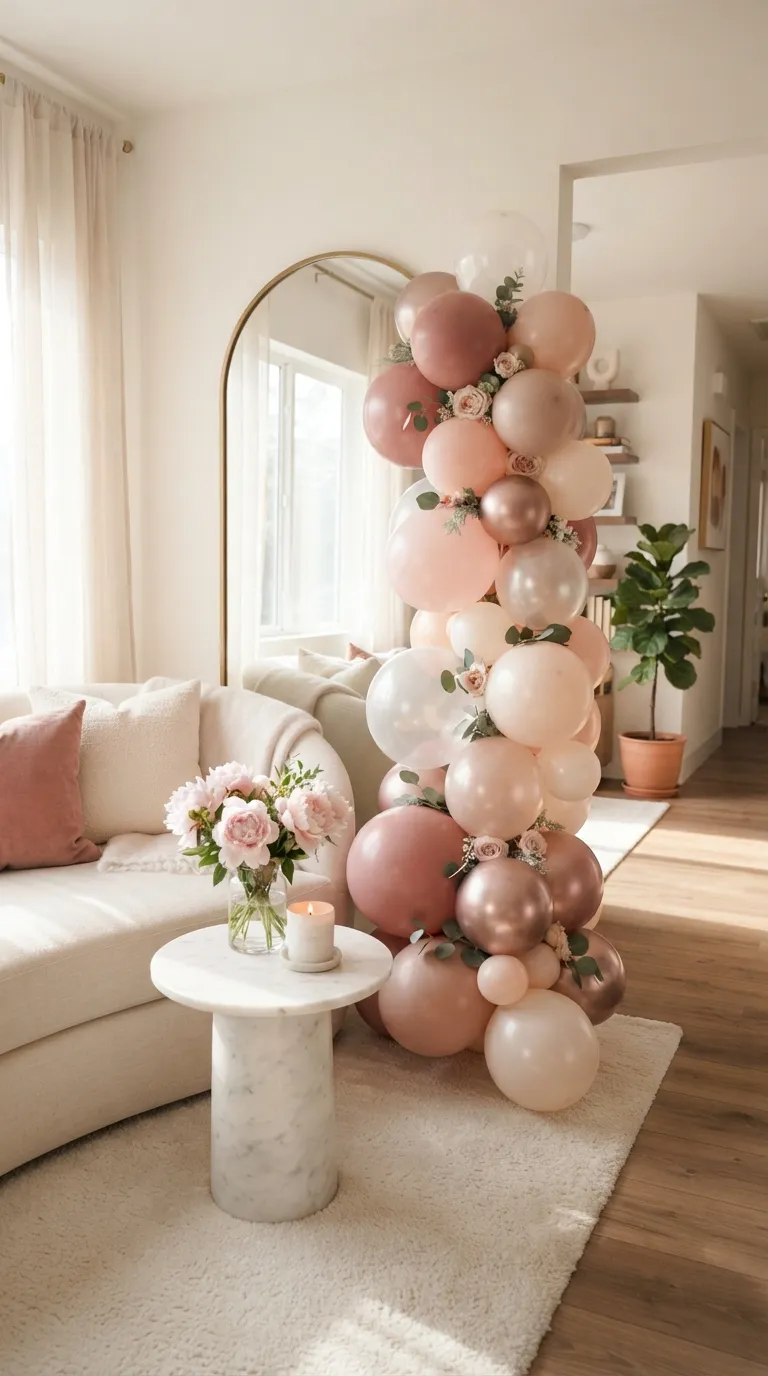 Birthday Decorations Living Room Pink Balloon Cluster
