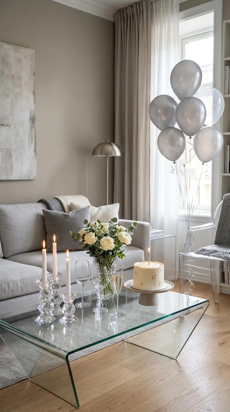 Birthday Living Room Crystal And Glass Accents