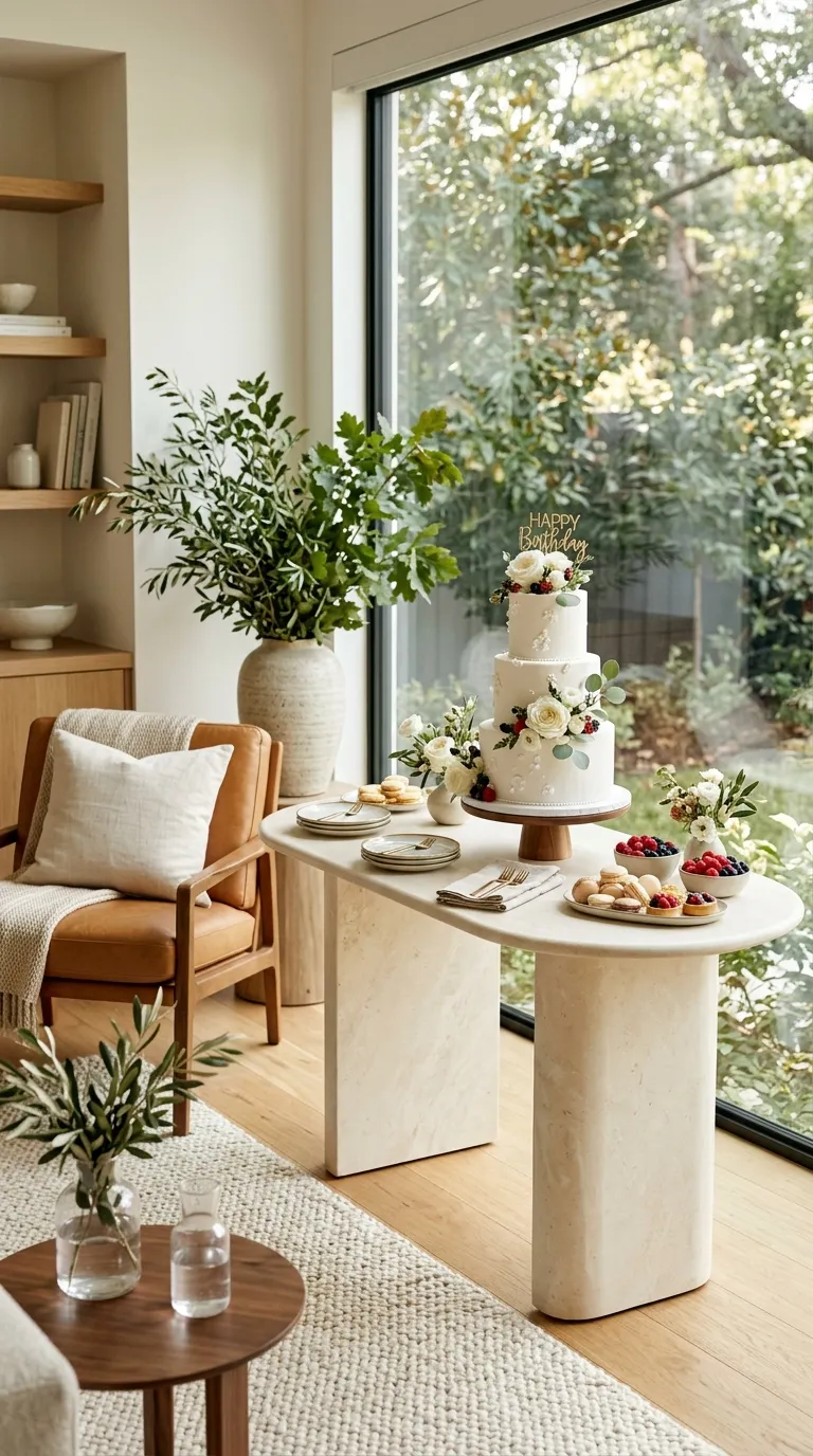 Birthday Living Room Curved Dessert Display