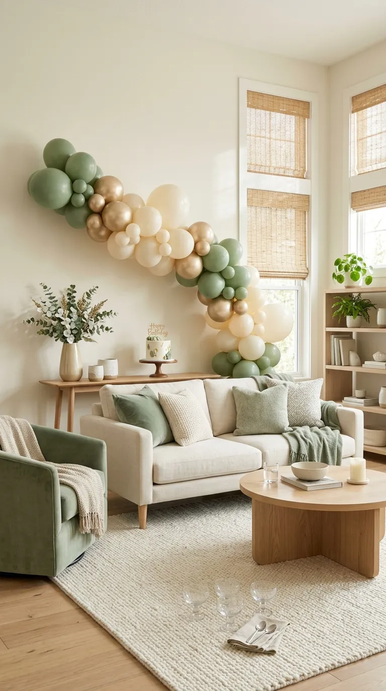 Birthday Living Room Sage Green And Champagne