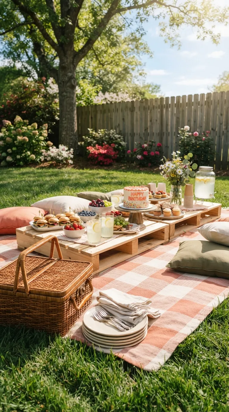 birthday party ideas Backyard Picnic