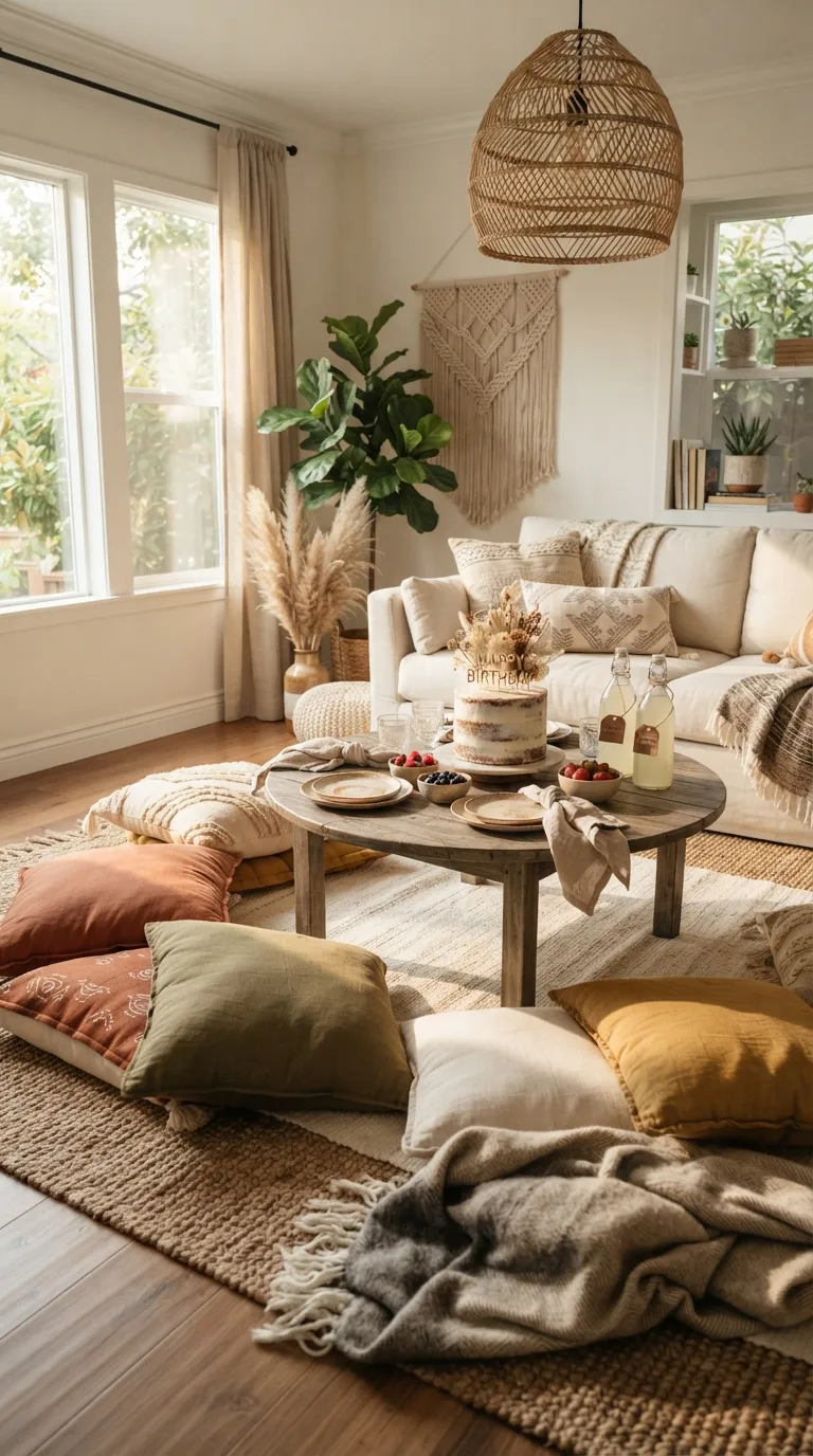 birthday party ideas Boho Birthday Lounge
