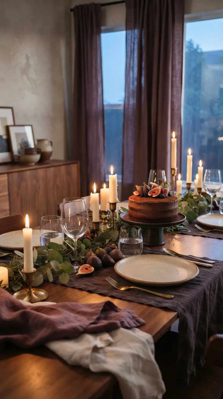 birthday party ideas Candlelit Birthday Table