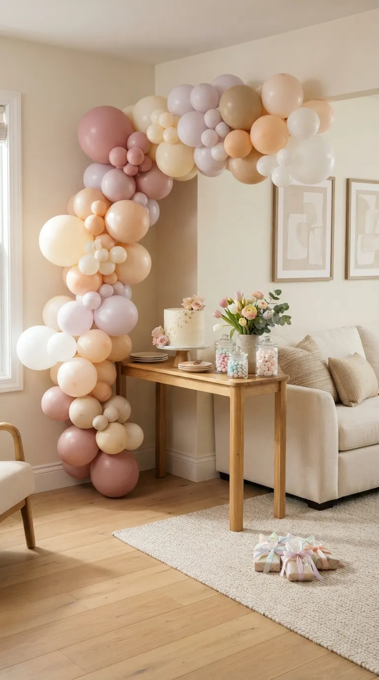 birthday party ideas Pastel Balloon Arch