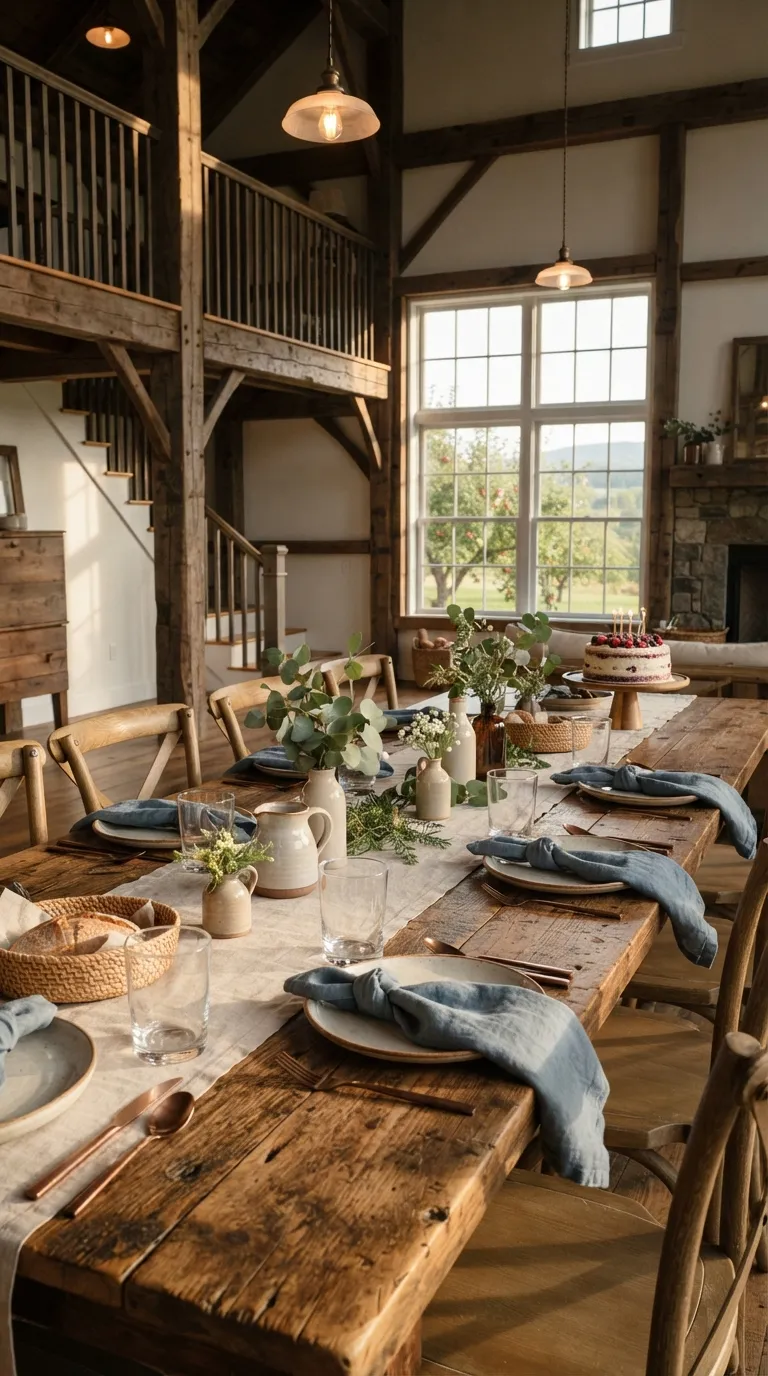 birthday party ideas Rustic Barn Table