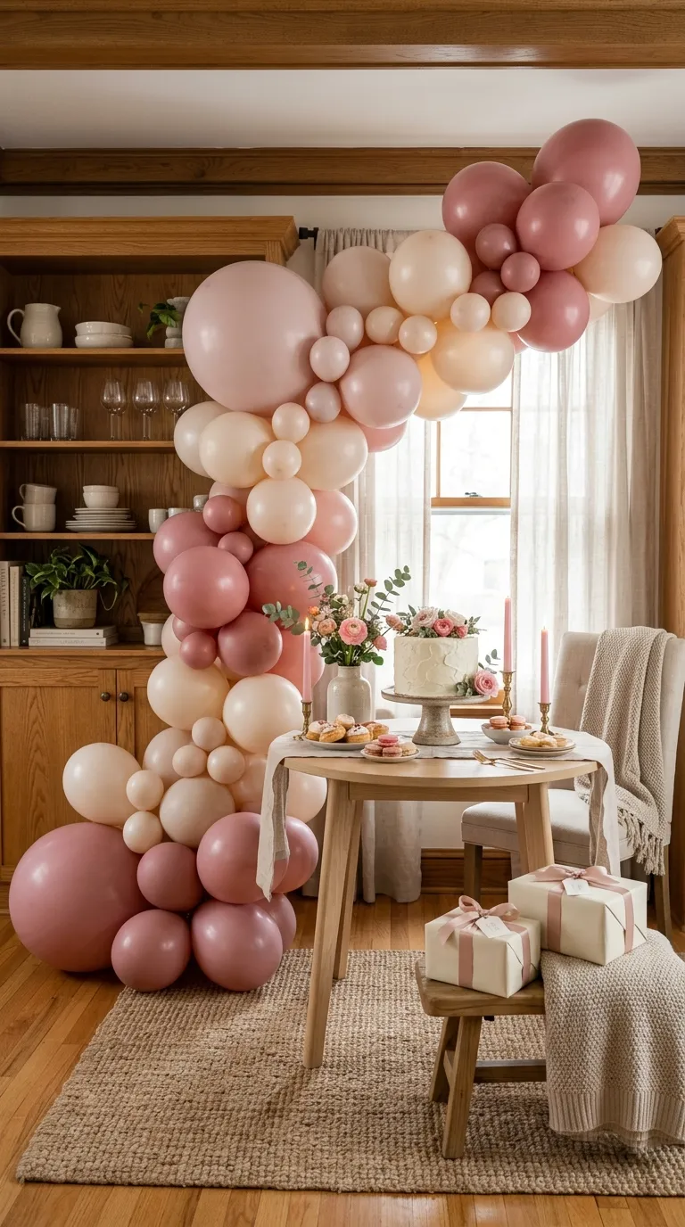 Birthday Pink Decoration Blush Balloon Arch