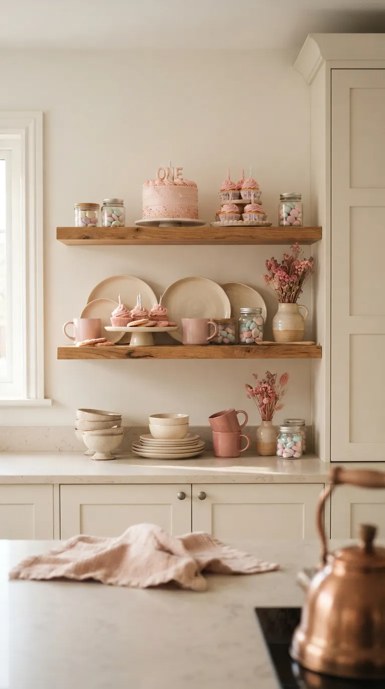 Birthday Pink Decoration Pink Birthday Dessert Shelf