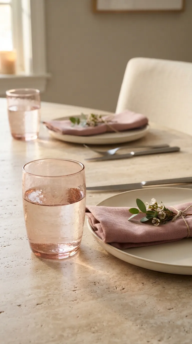Birthday Pink Decoration Pink Glassware and Napkins