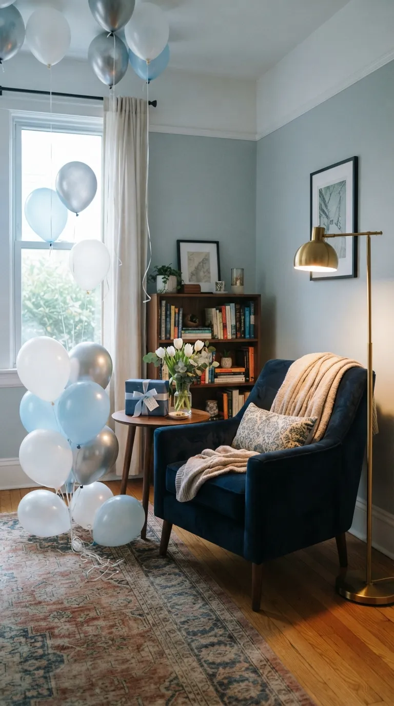 birthday room surprise Balloon-Filled Reading Corner