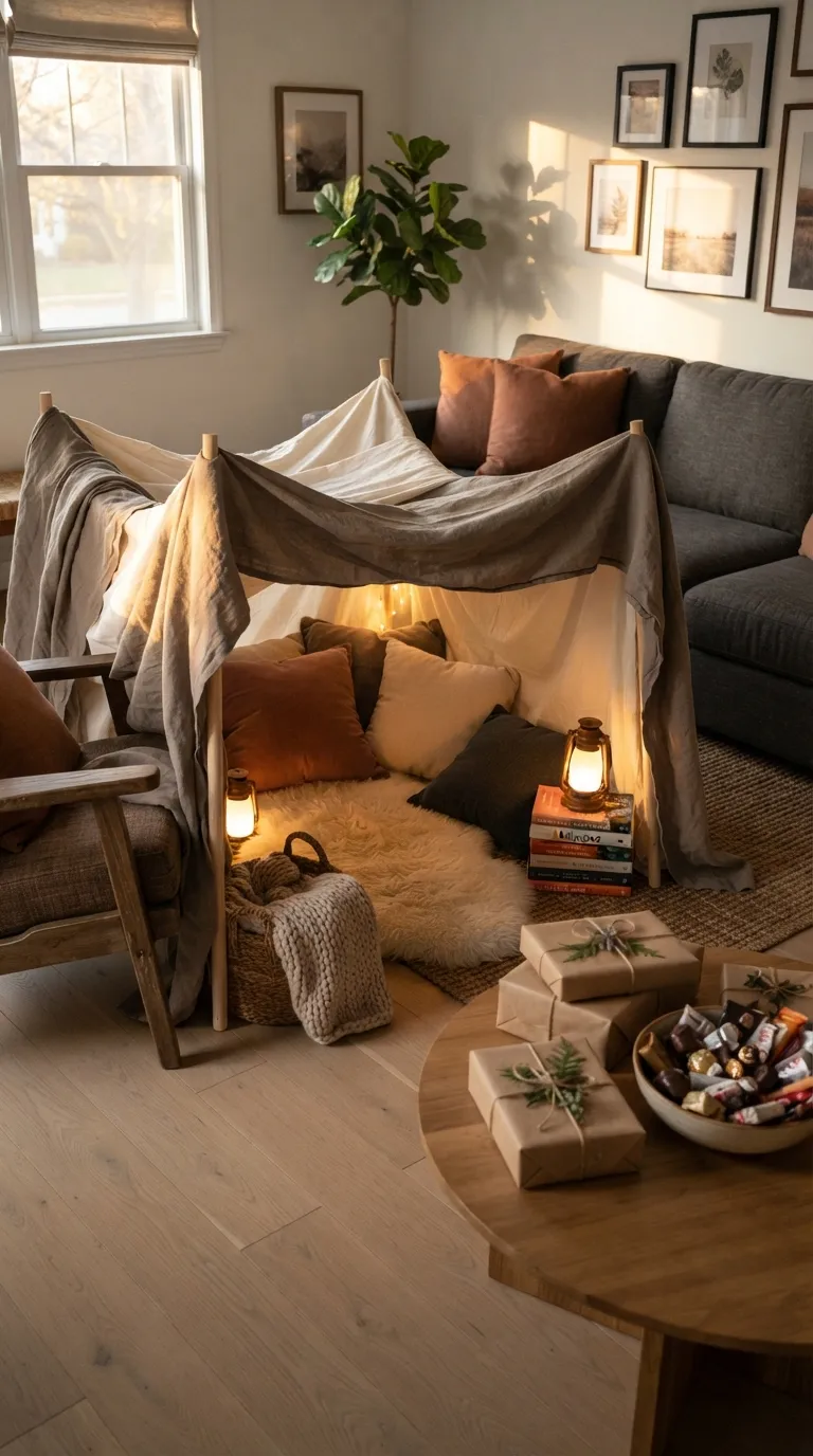 birthday room surprise Cozy Blanket Fort