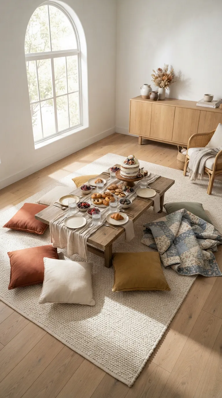 birthday room surprise Cozy Floor Picnic