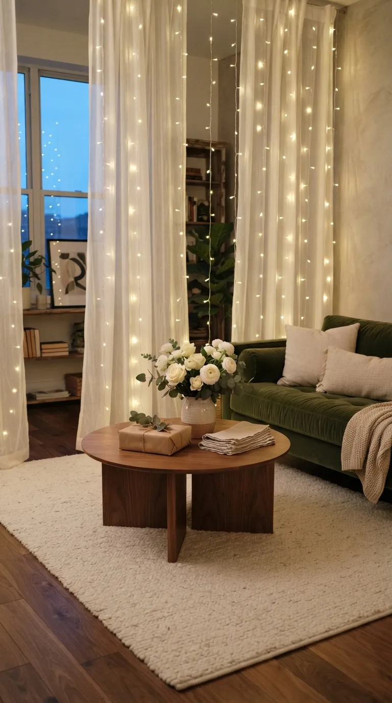 birthday room surprise Fairy Light Curtain