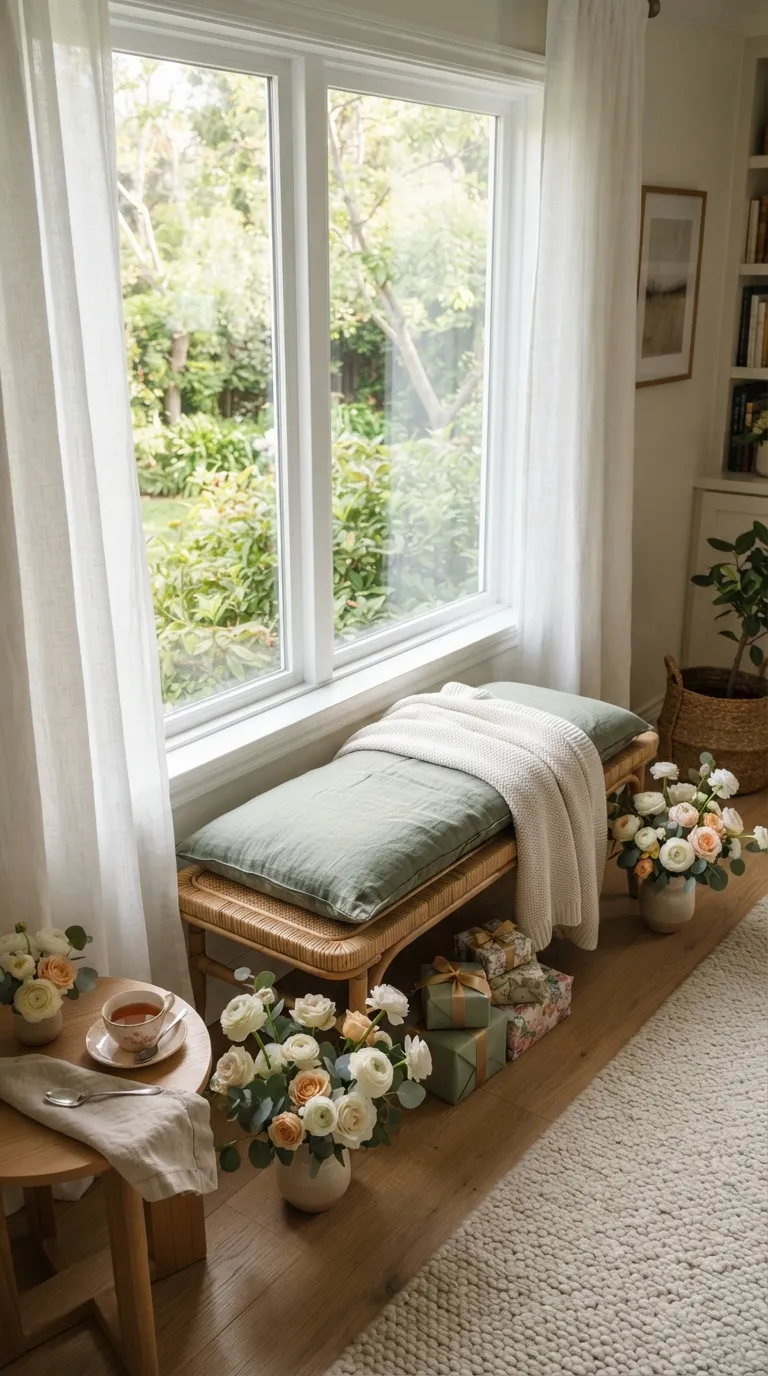birthday room surprise Floral Window Nook