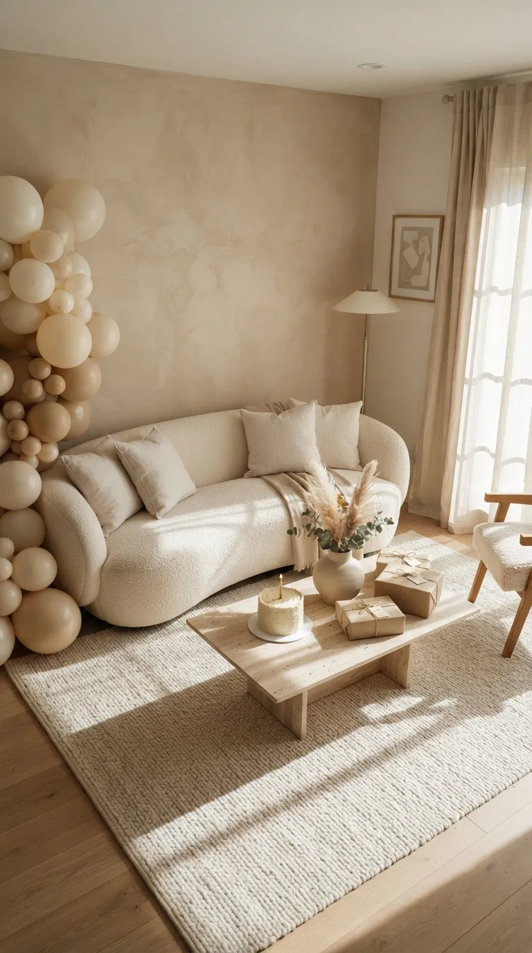 birthday room surprise Minimalist Monochrome Decor