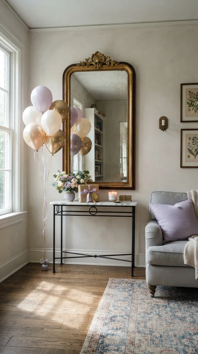 birthday room surprise Mirror Balloon Reflection