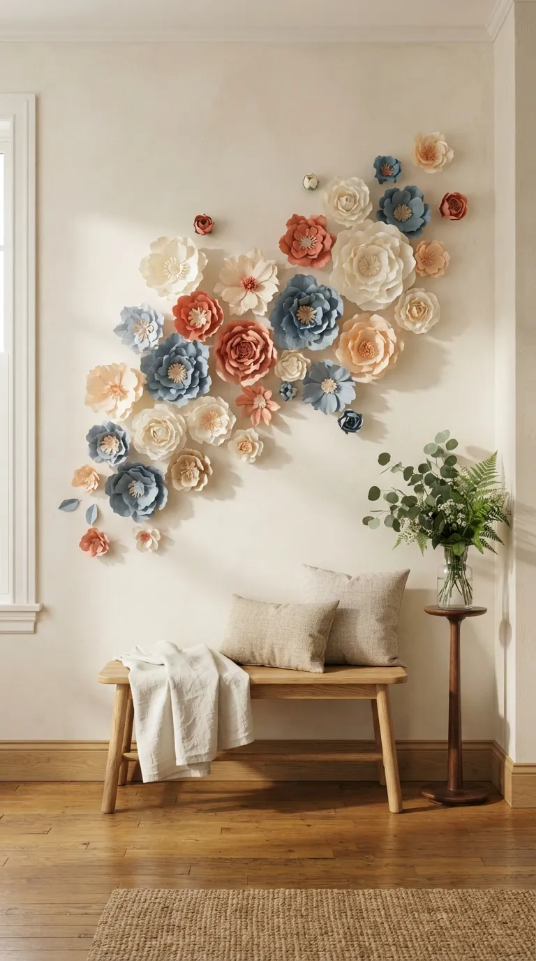 birthday room surprise Paper Flower Backdrop