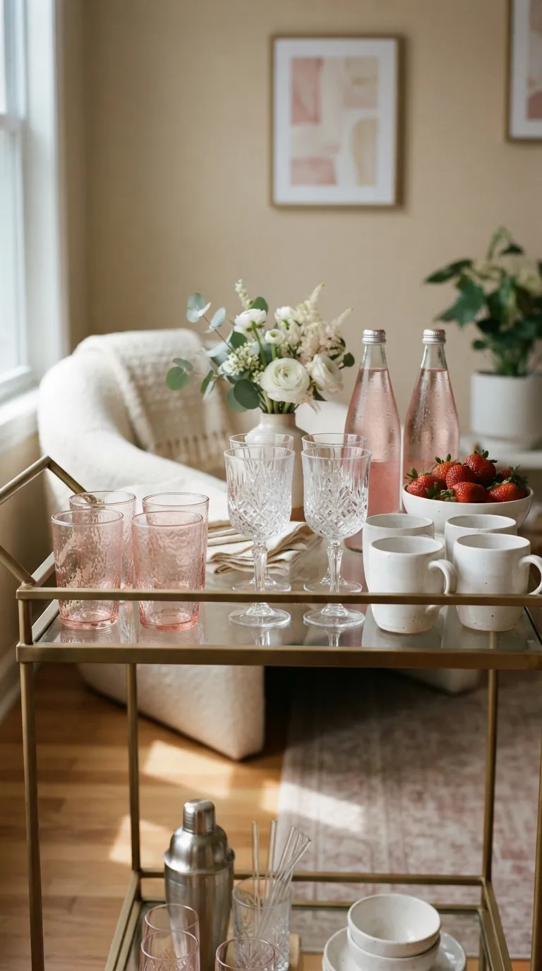 Birthday Theme Pink And White Pink Glassware