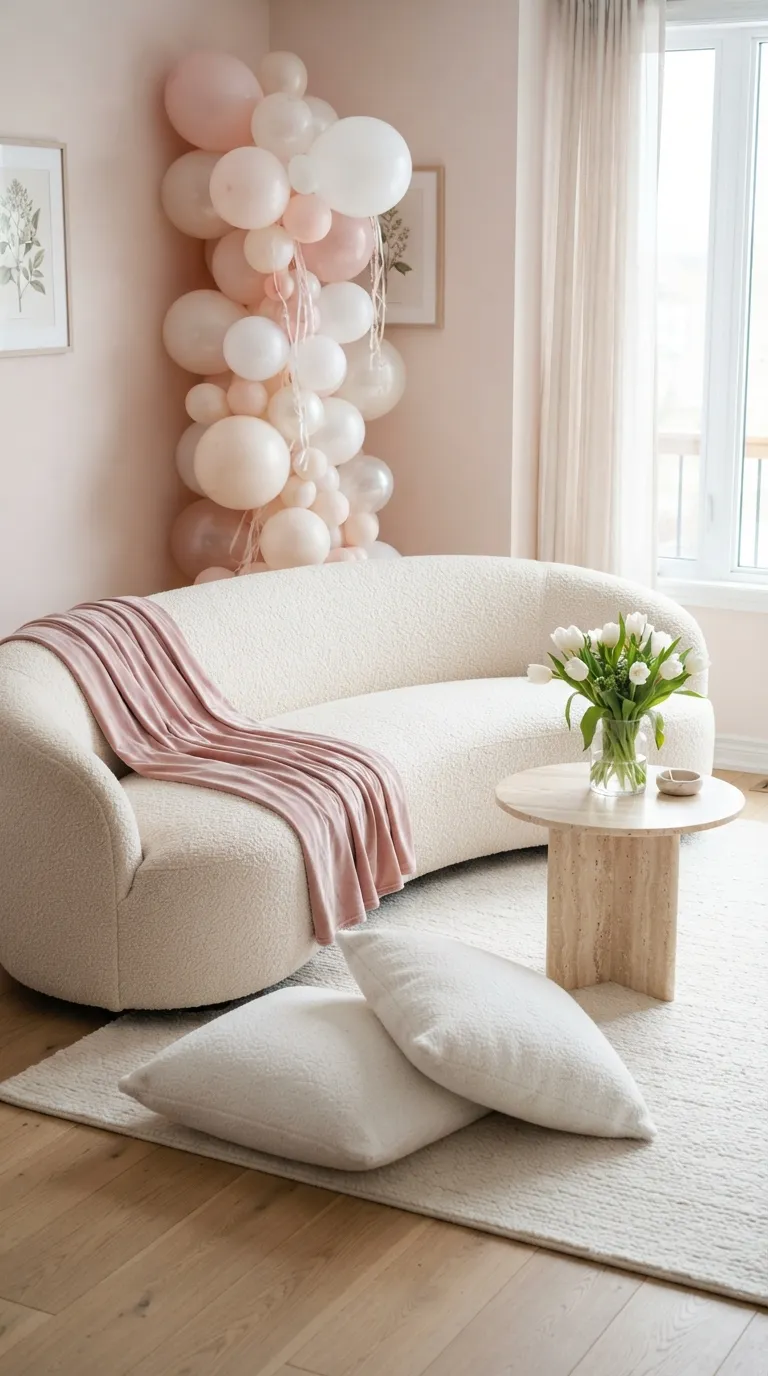 Birthday Theme Pink And White Pink Photo Lounge